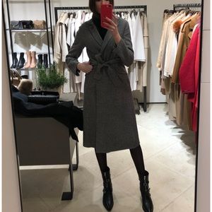 S Max Mara Houndstooth Print Coat